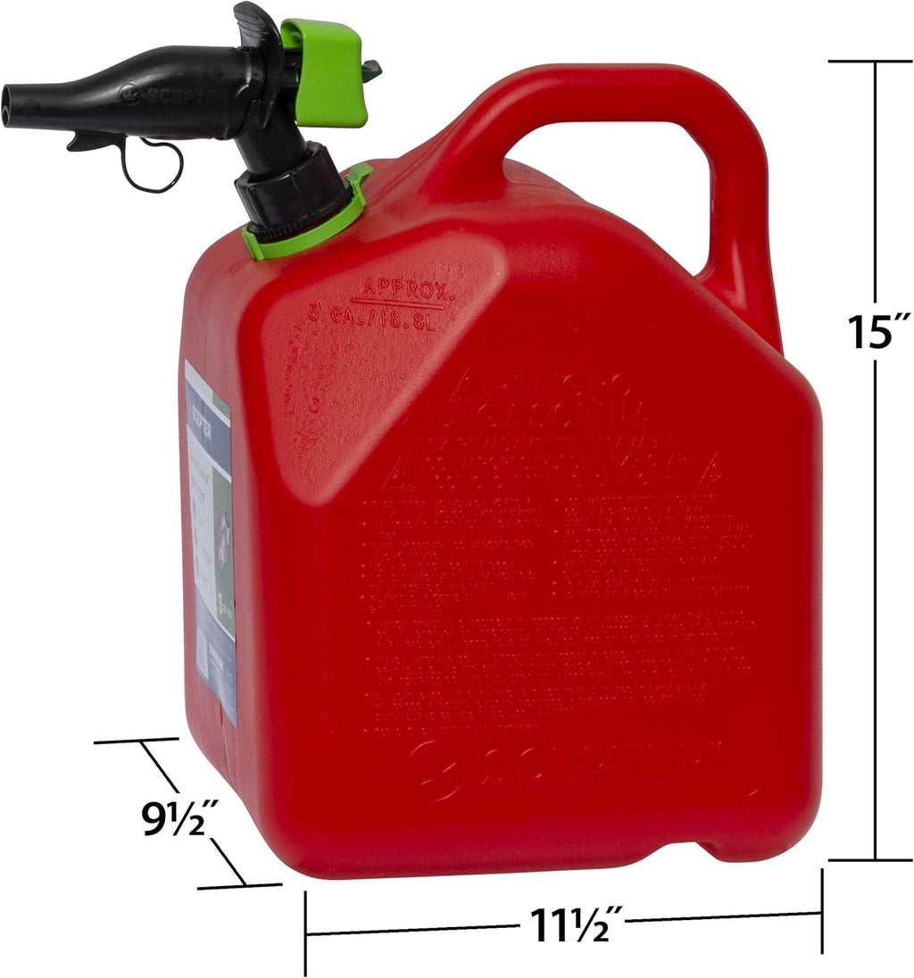 Red 5 Gallon Fuel Container with Spill Proof Spout L5160