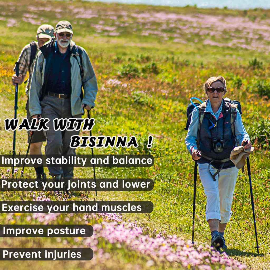 Carbon Fiber Trekking Poles Collapsible Walking Sticks Hiking Folding Poles Quick Lock 2pc B95083