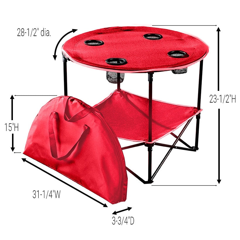 Portable Folding Picnic Table with Shelf, Waterproof K830265