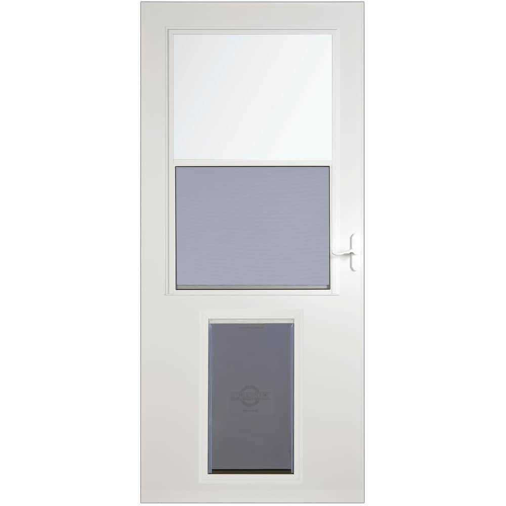 White High-view Wood Core Storm Door Y3758