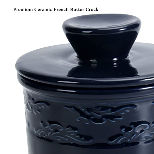 White Ceramic Butter Dish with Lid W880