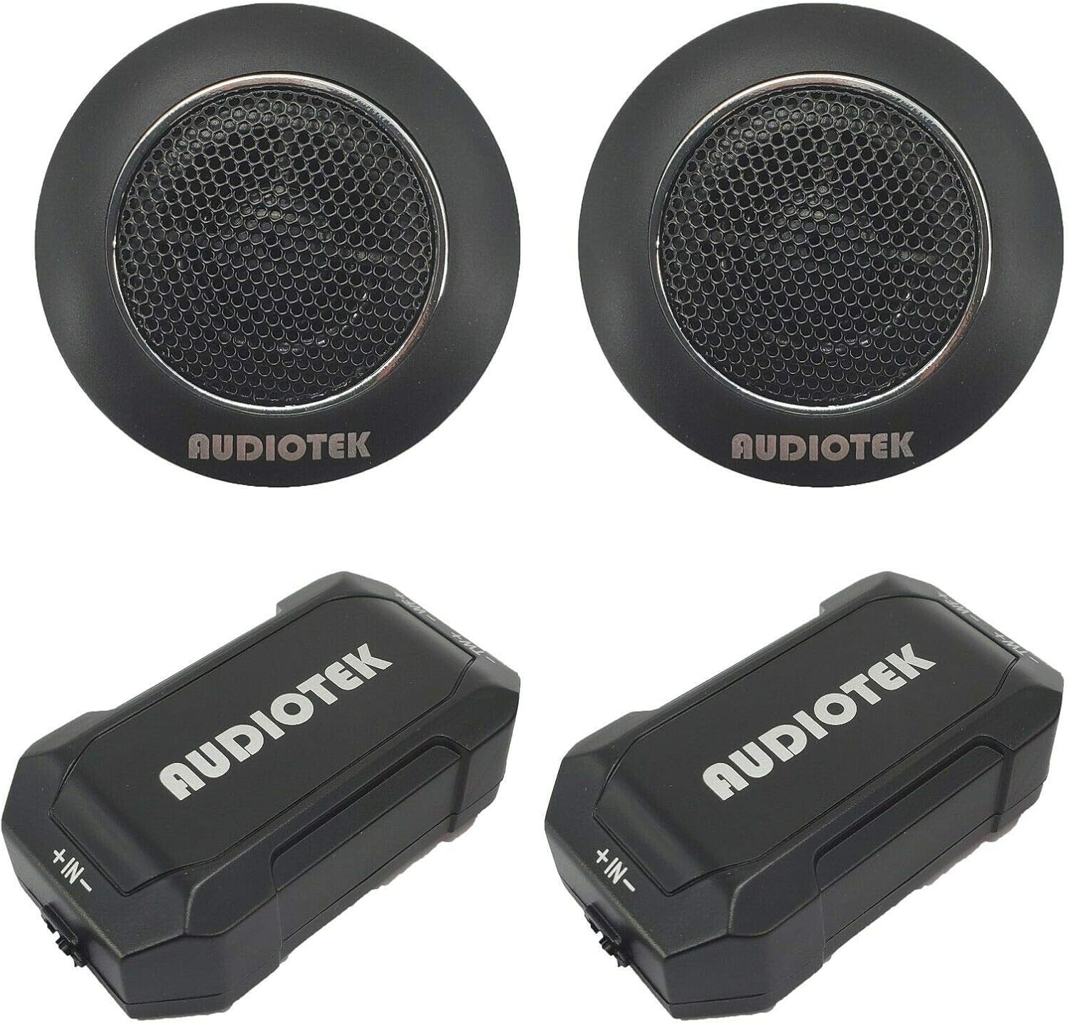 2 Pairs 6.5-Inch 2-Way Car Audio Component Speaker System with Woofers Tweeters & Crossovers J67546