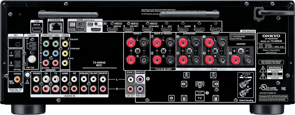 Black 7.2 Channel AV Network Receiver E498818