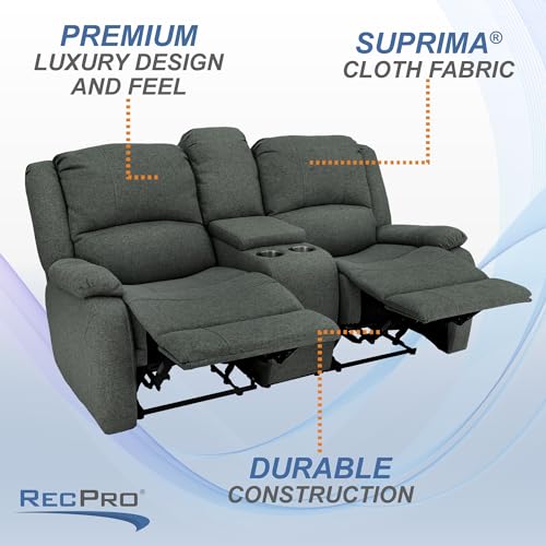 94" Double Recliner RV Sofa with Convertible Console V234