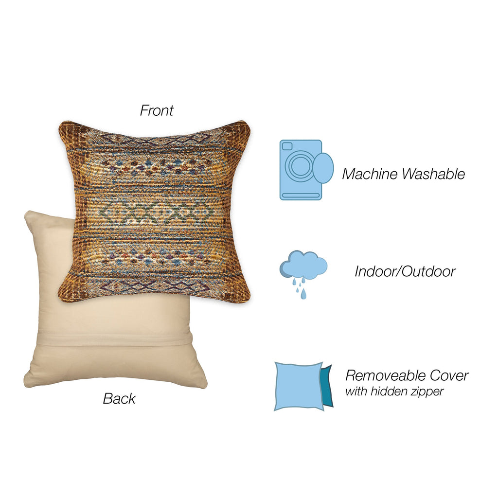 Marina Tribal Stripe Indoor Outdoor Throw Pillow