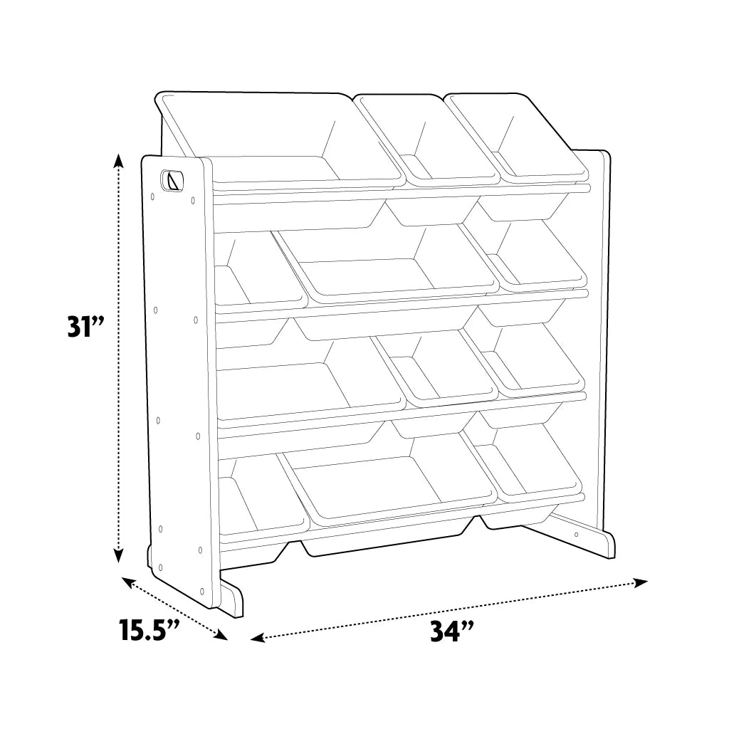 12 Bin Kids Toy Storage Organizer O2051