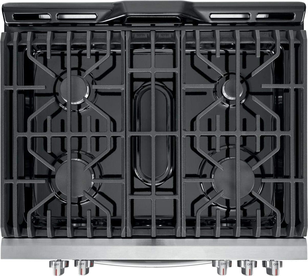 30" Gas Range with 5 Sealed Burners, True Convection Oven, Stainless Steel K4086