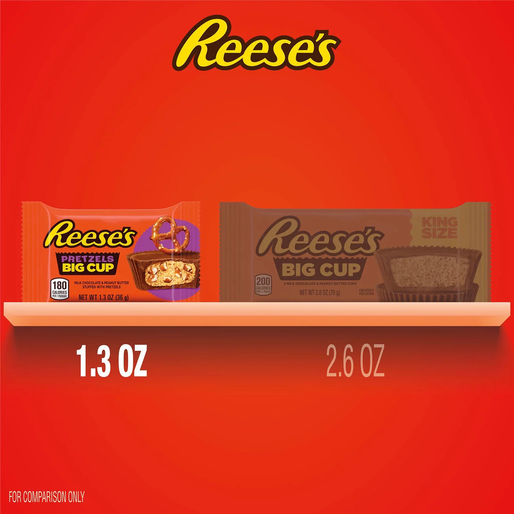 Milk Chocolate Peanut Butter Cups Candy, 1.3 oz, 16 Count P1199
