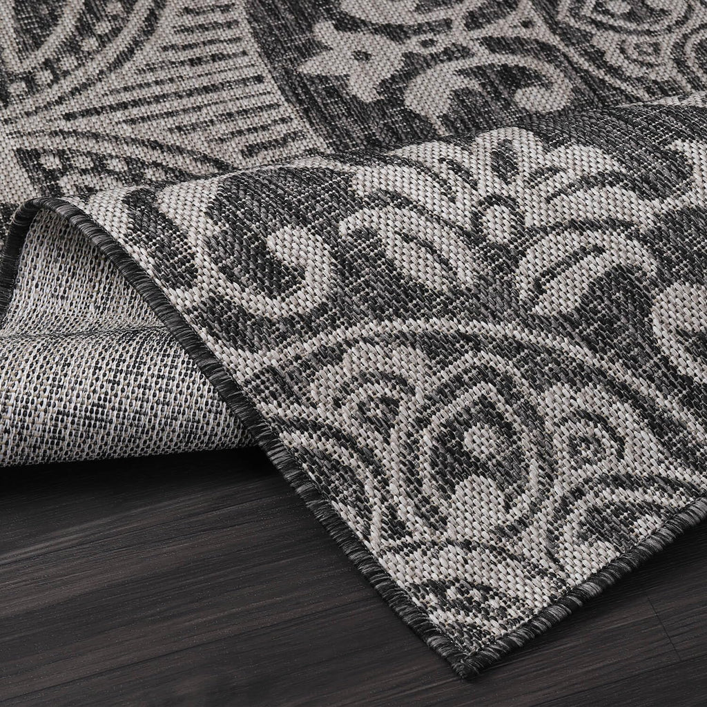 Dark Gray 6x9 Washable Outdoor Rug S442688