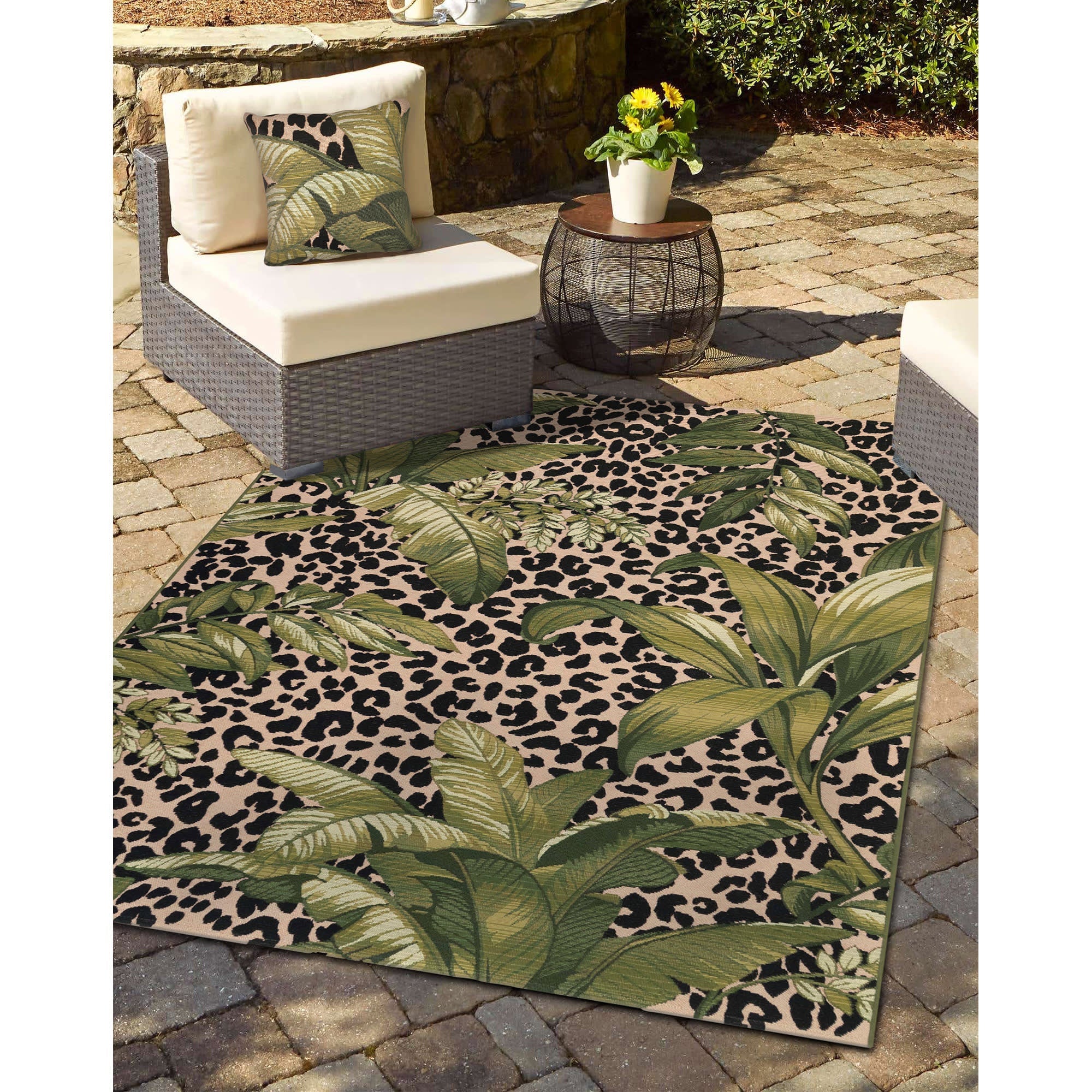 Marina Safari Indoor Outdoor Throw Pillow