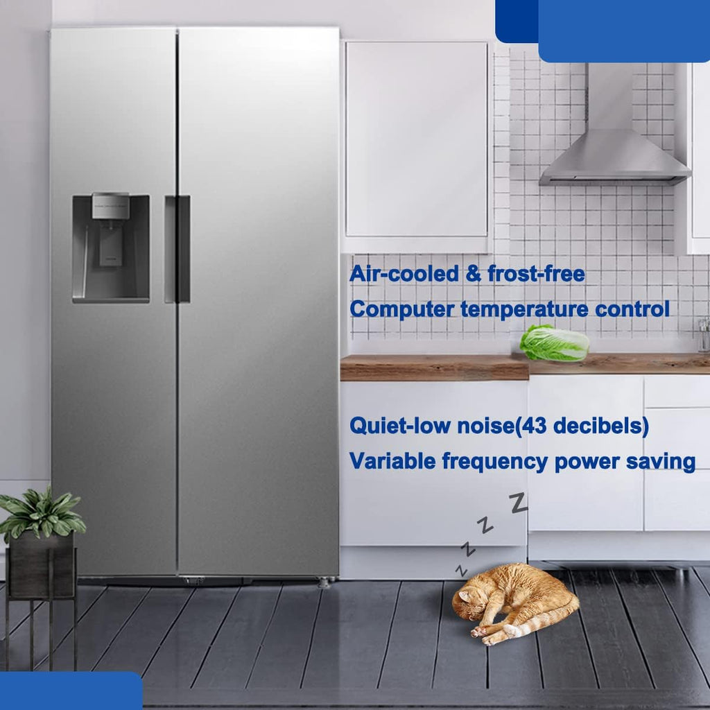 26.3 Cu. Ft Stainless Steel French Door Refrigerator with Auto Ice Maker and Water Dispenser H563860