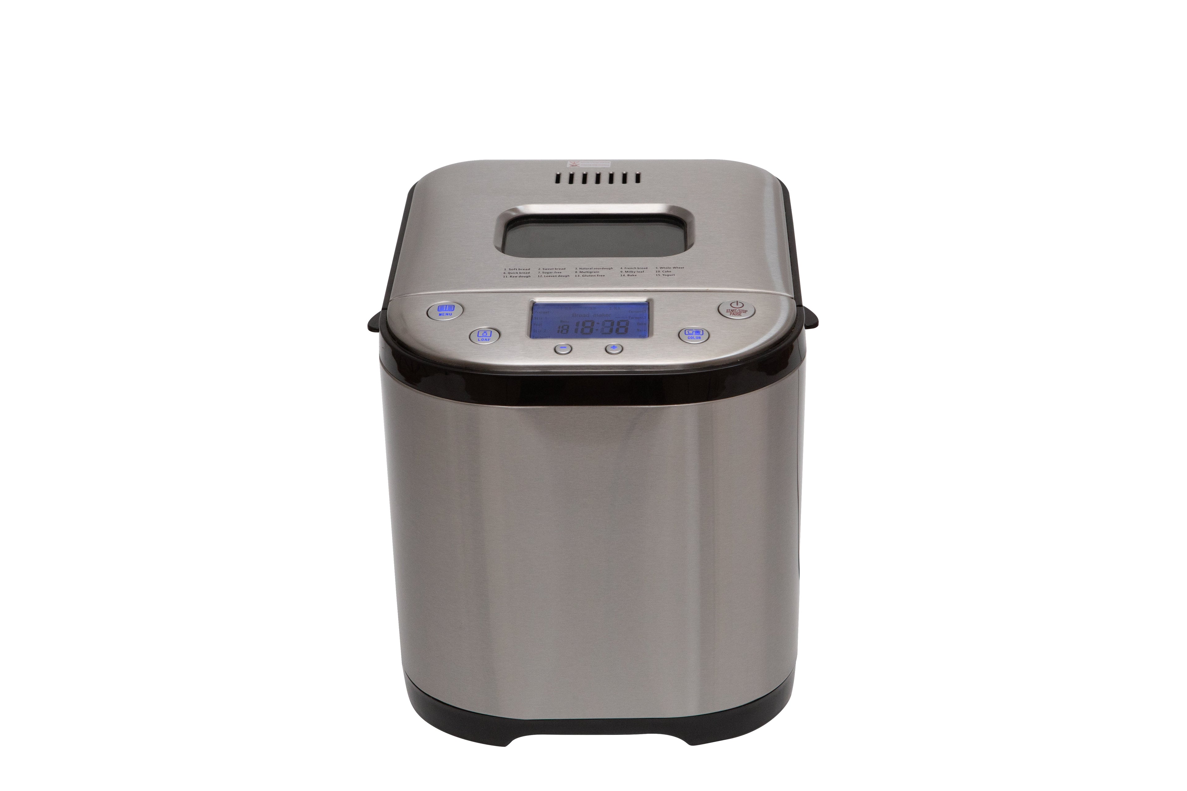 15 Program Stainless Steel Bread Maker, 2lb XL Loaf L20453