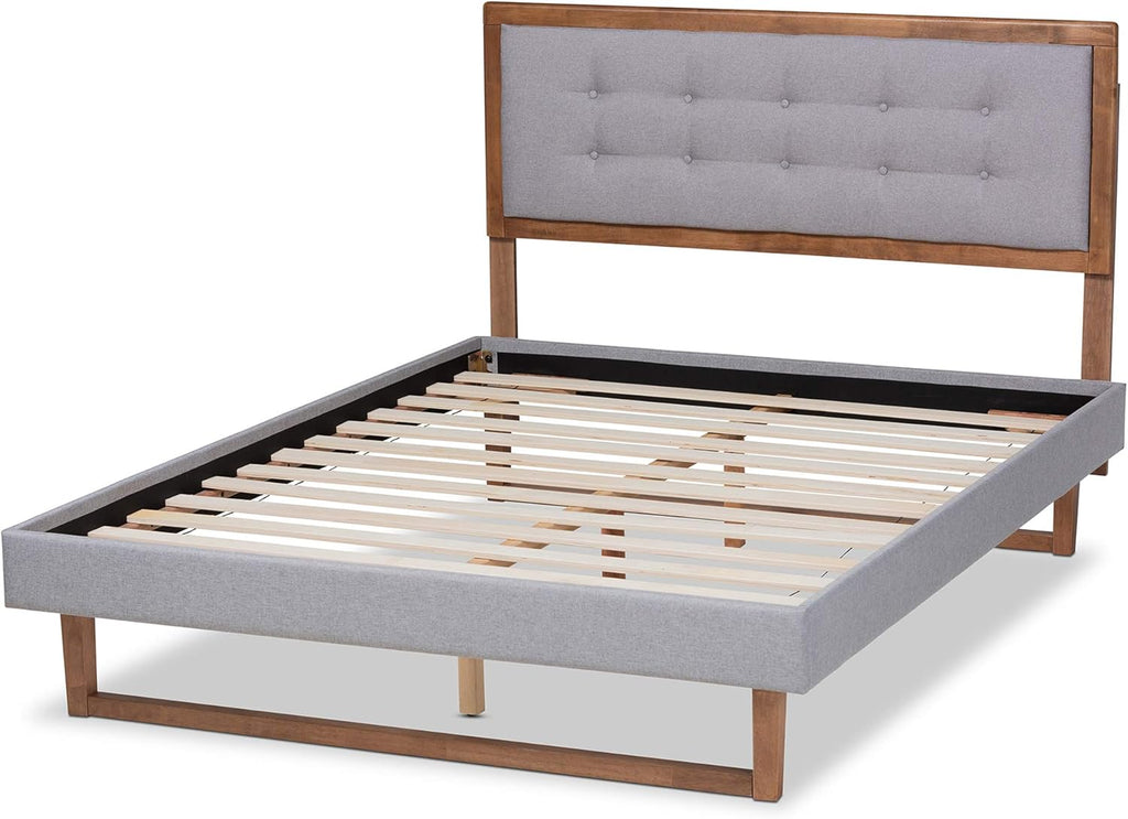 Full Light Grey Platform Bed N453