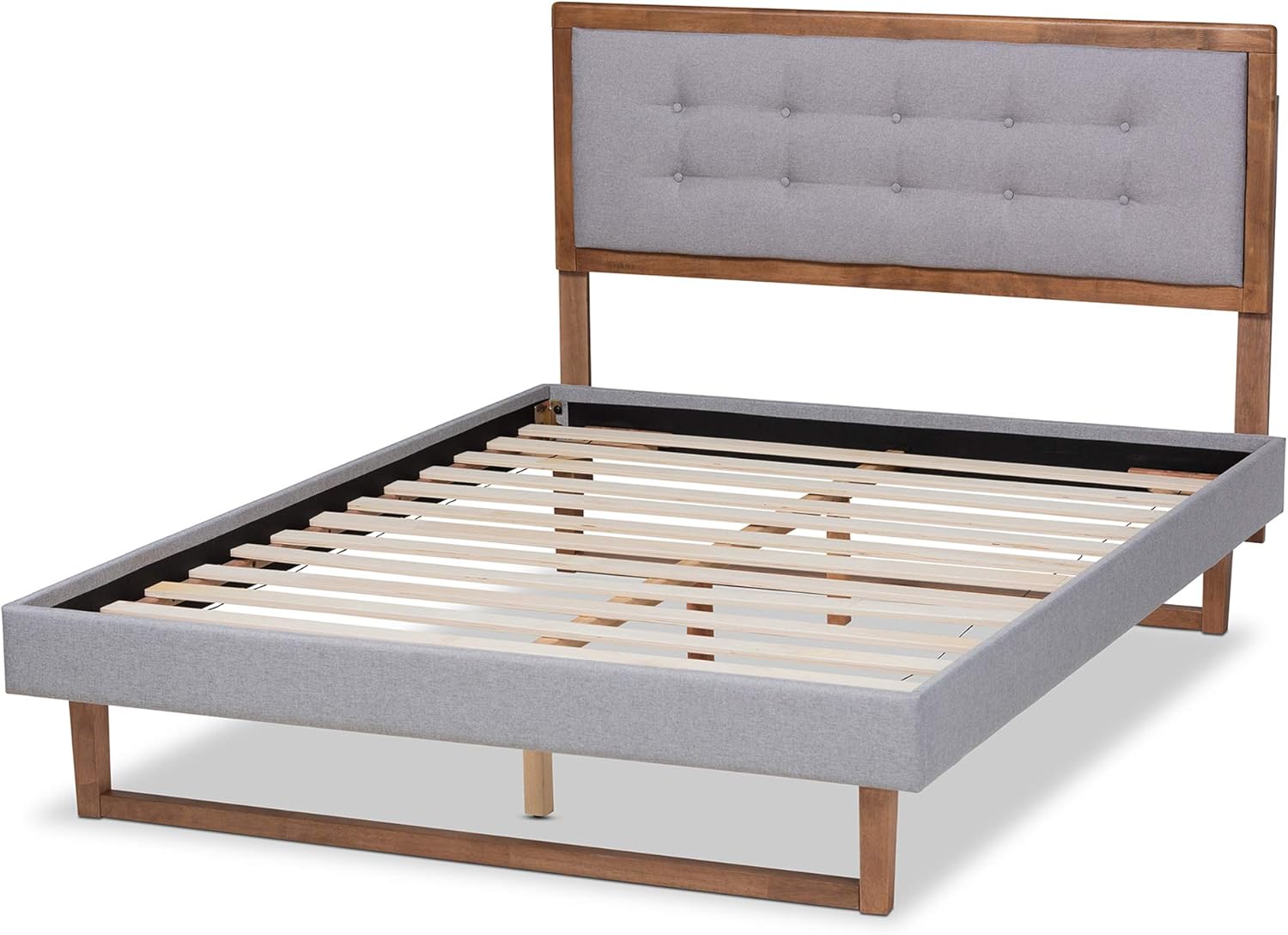 Full Light Grey Platform Bed N453
