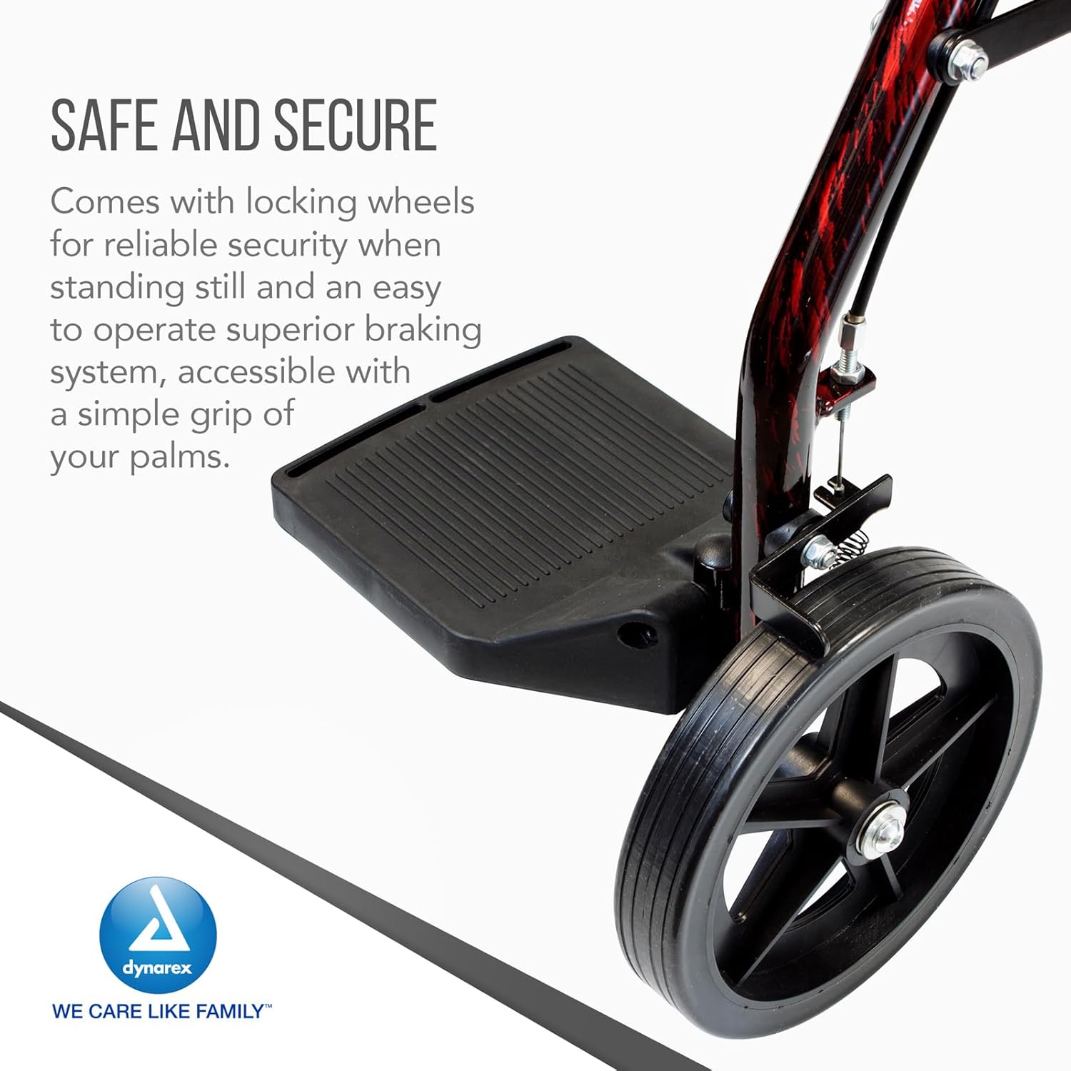 Red Frame 4 Wheel Rollator L85674
