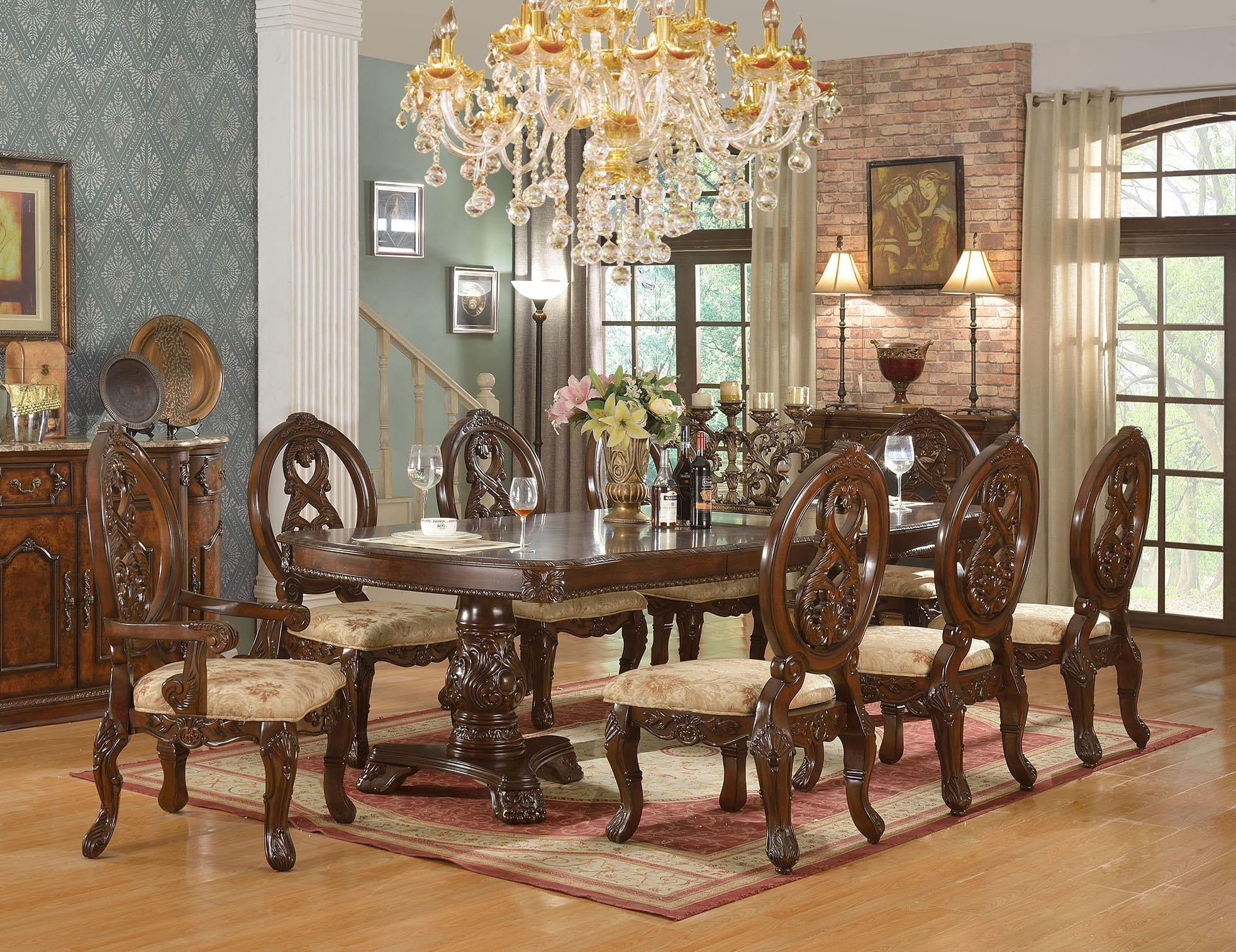 Cherry Double Pedestal Dining Table W388