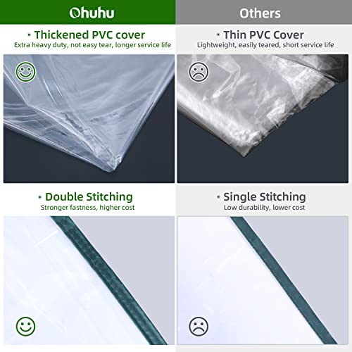 Plastic Greenhouse with Improved Transparent PVC Cover, 3 Tiers 12 Shelves N247415