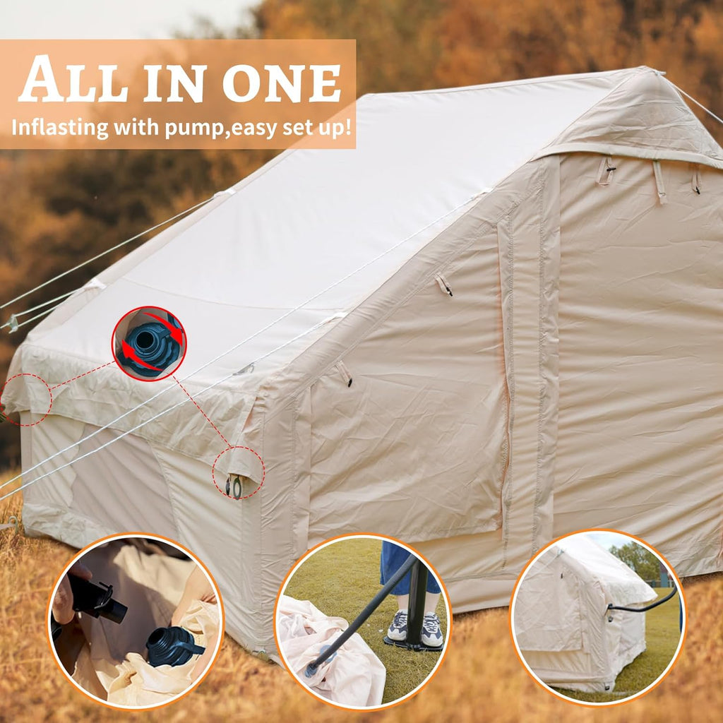 Large Inflatable Oxford Air Tent for 4-6 Persons Z782