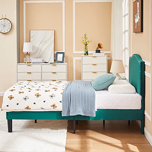 Pink Twin Upholstered Bed Frame Q974731