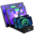Black 4-Port Charging Station F703