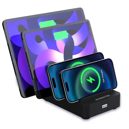 Black 4-Port Charging Station F703