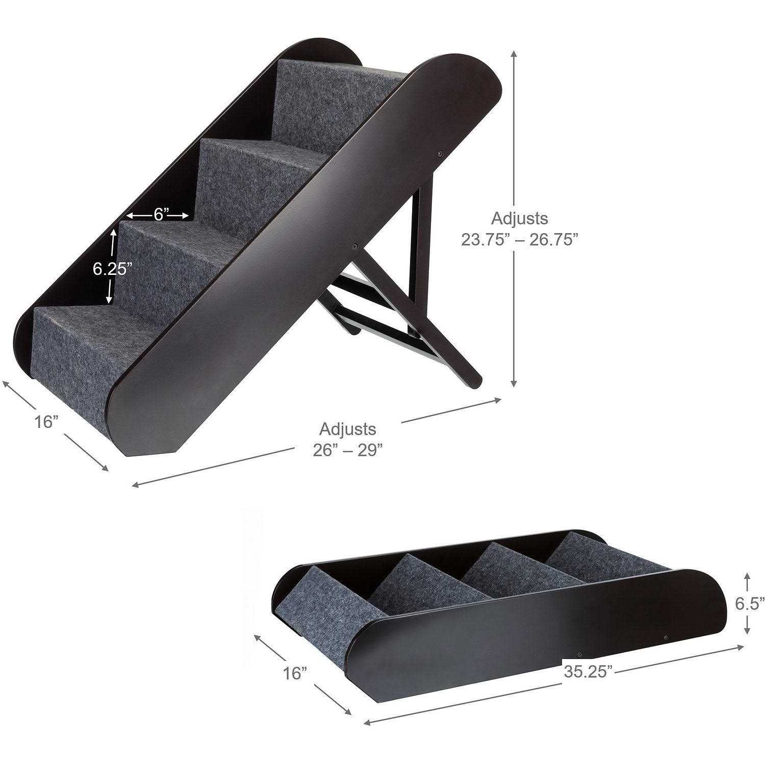 Adjustable 4-Step Pet Stairs Z86090