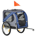 Dog Bike Trailer Pet Cart Bicycle Wagon Cargo Carrier with 3 Entrances Large Wheels Mesh Screen N715009