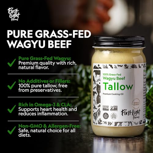 Wagyu Beef Tallow, 14oz Glass Jar B66453