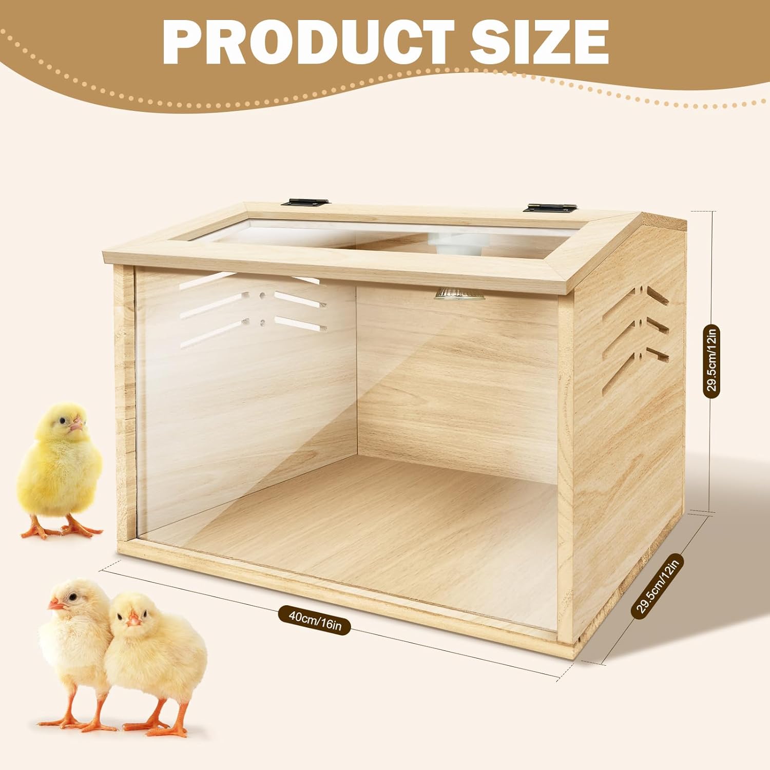 Chicken brooder Box, 15.7 X 12 X 12 inches Z326