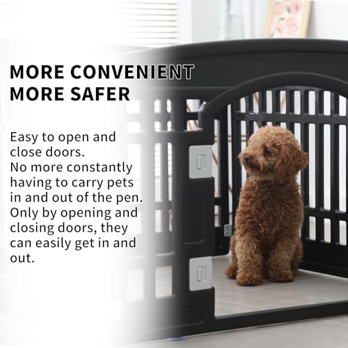 White 6 Panel Plastic Pet Playpen C868187