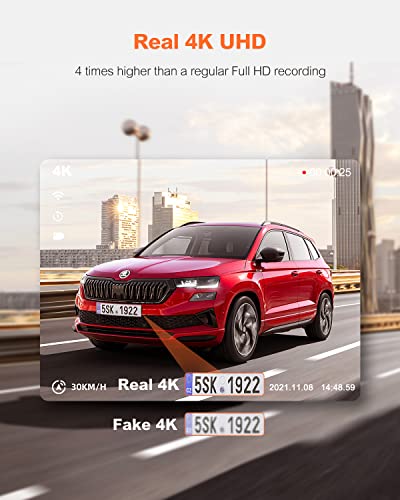 Dual Dash Cam 5G WiFi GPS, 4K+HDR 1080P Front and Rear, 3.3" Screen, Night Vision, Parking Mode, G-Sensor, Support 512GB Max C920573