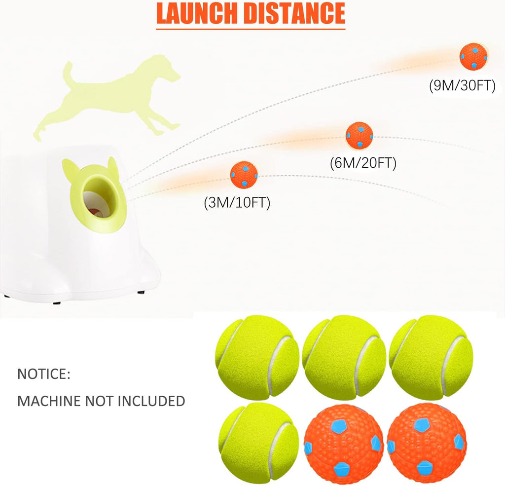 6 Pcs 1.97" Diameter Mini Tennis Balls for Dogs K984957