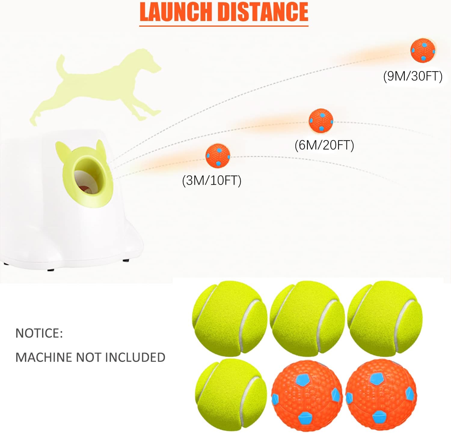 6 Pcs 1.97" Diameter Mini Tennis Balls for Dogs K984957