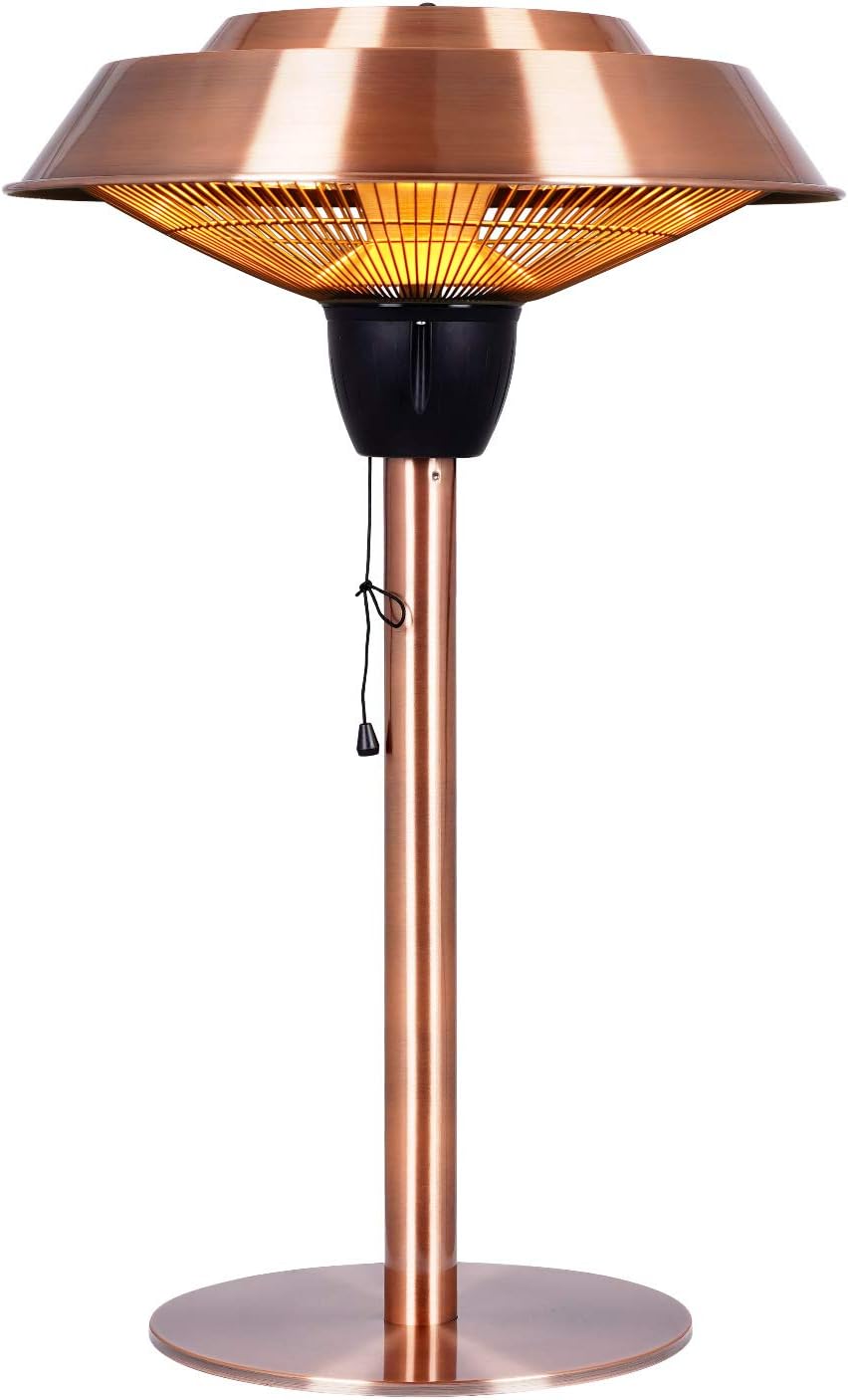 1500W Infrared Electric Patio Heater with Brush Copper Finished O83581