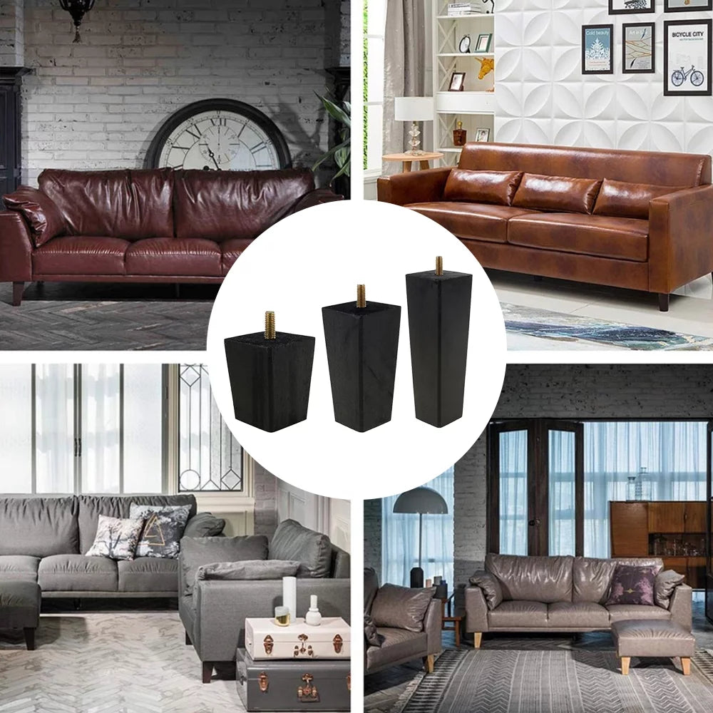 Set of 4 Wooden Furniture Legs W930238