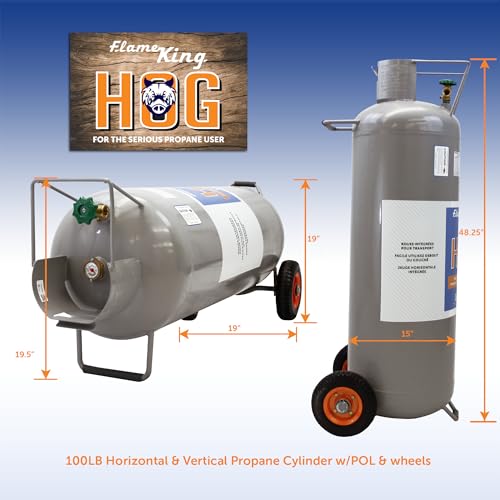 Gray 100 LB Horizontal & Vertical Propane Cylinder C5046