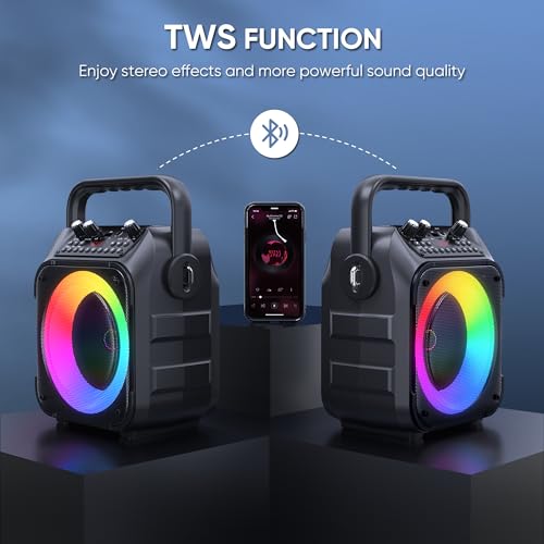 Portable Bluetooth Karaoke Machine with 2 Wireless Microphones S11638