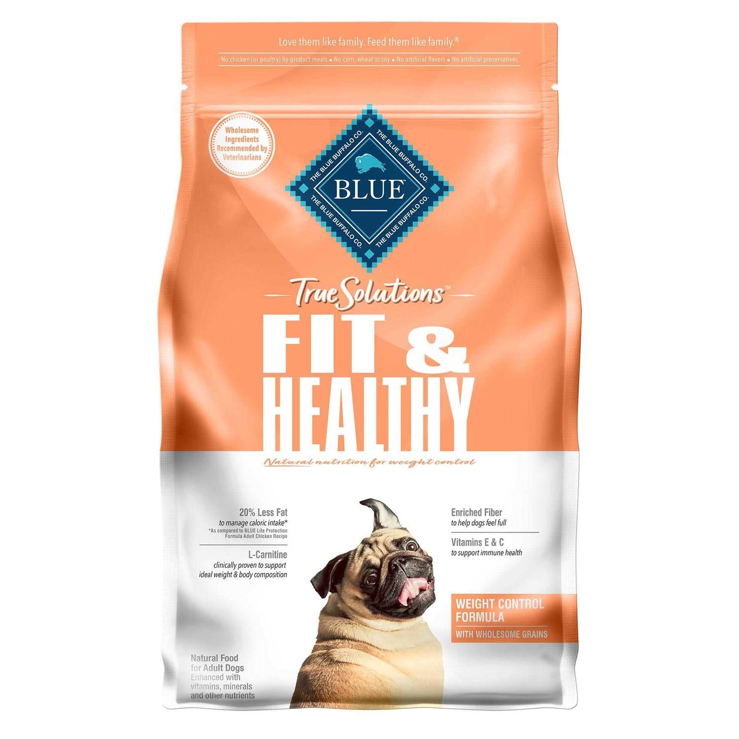 Blue Buffalo True Solutions Fit Healthy Weight Control Chicken Adult Dry Dog Food G676