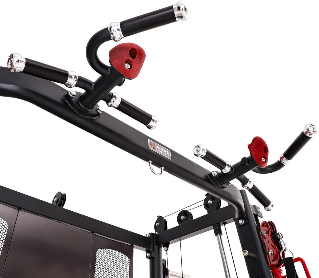 Home Gym Smith Machine with Pulley System Squat Rack Pull Up Bar M682957