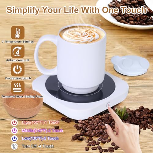 Black Electric Coffee Cup Warmer with Ceramic Mug U661230