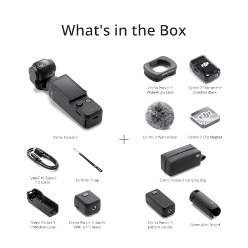 1'' CMOS 4K/120fps Vlog Camera with 3-Axis Stabilization and Mic J74976
