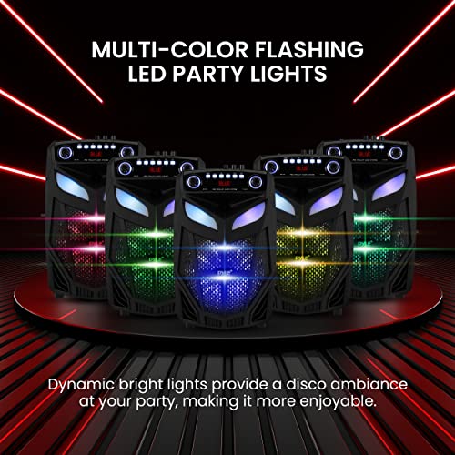 800W 12" Portable Bluetooth PA Speaker with Party Lights V7331