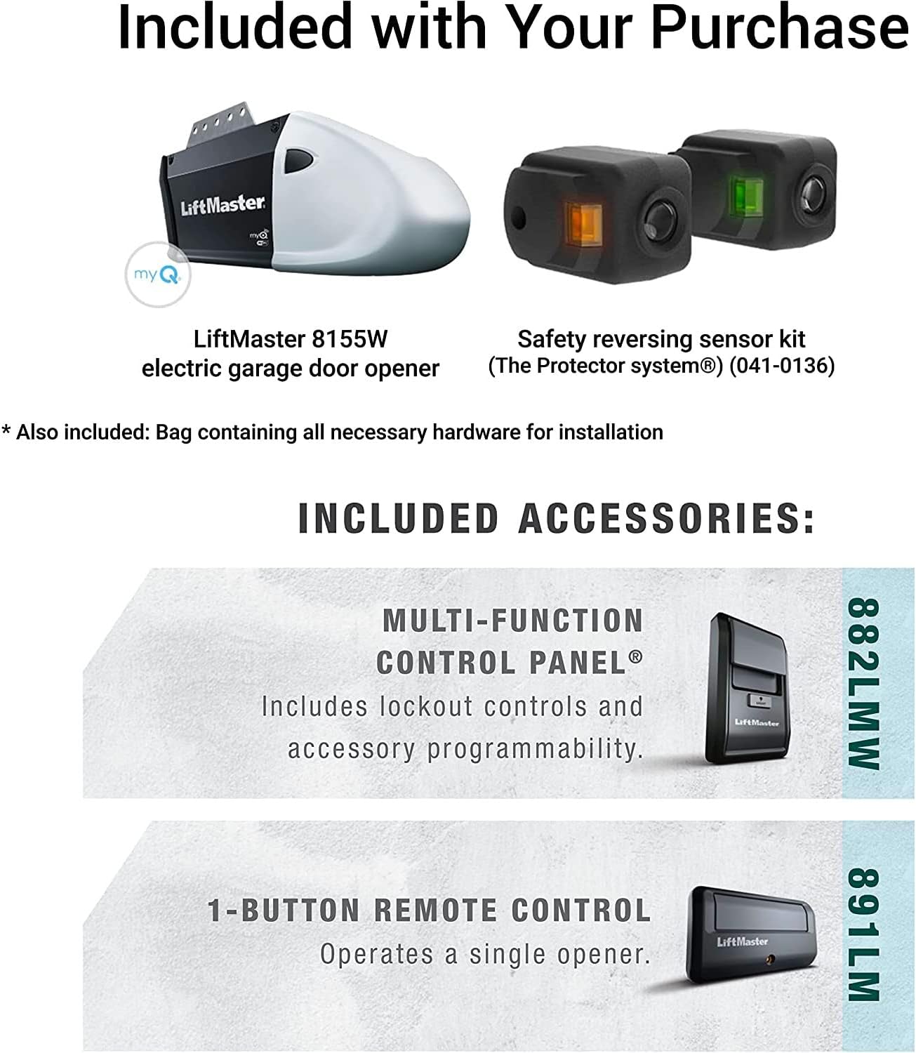 Gray Garage Door Operator with WiFi Control E803