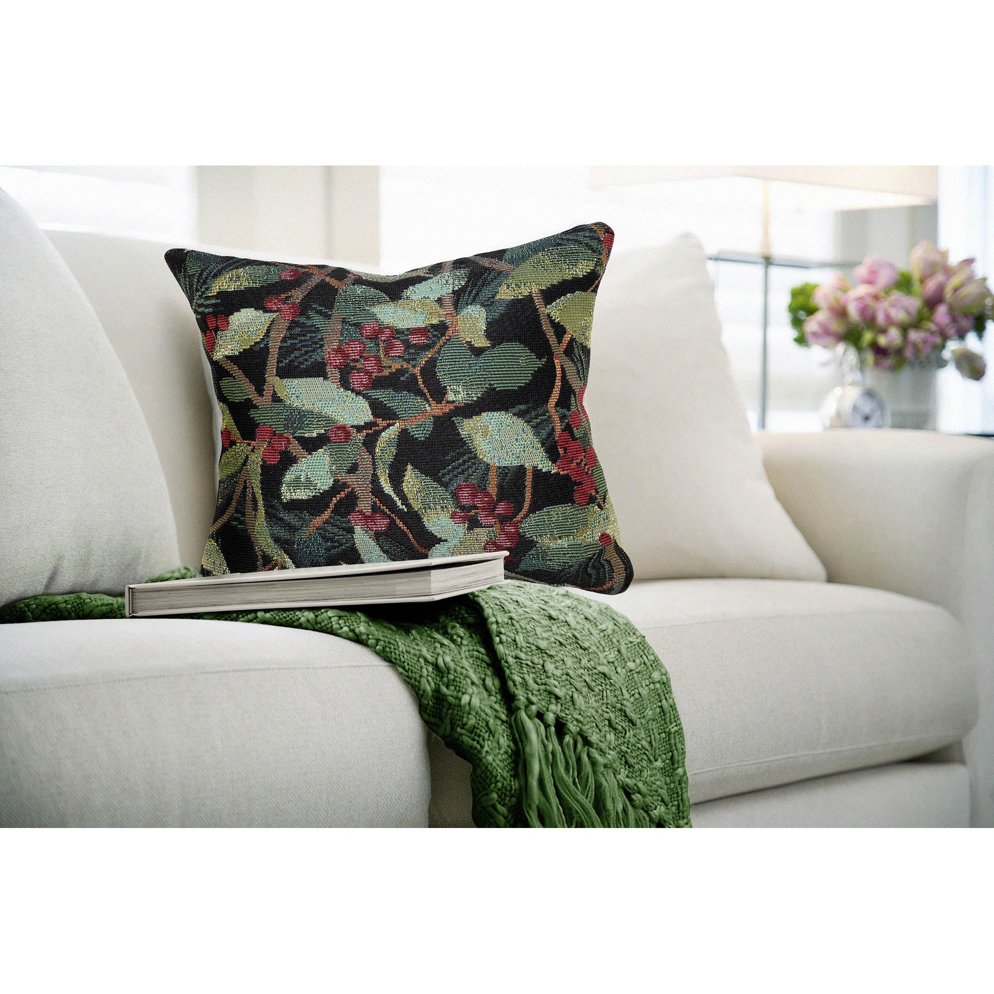 Marina Holly Field Indoor Outdoor Throw Pillow