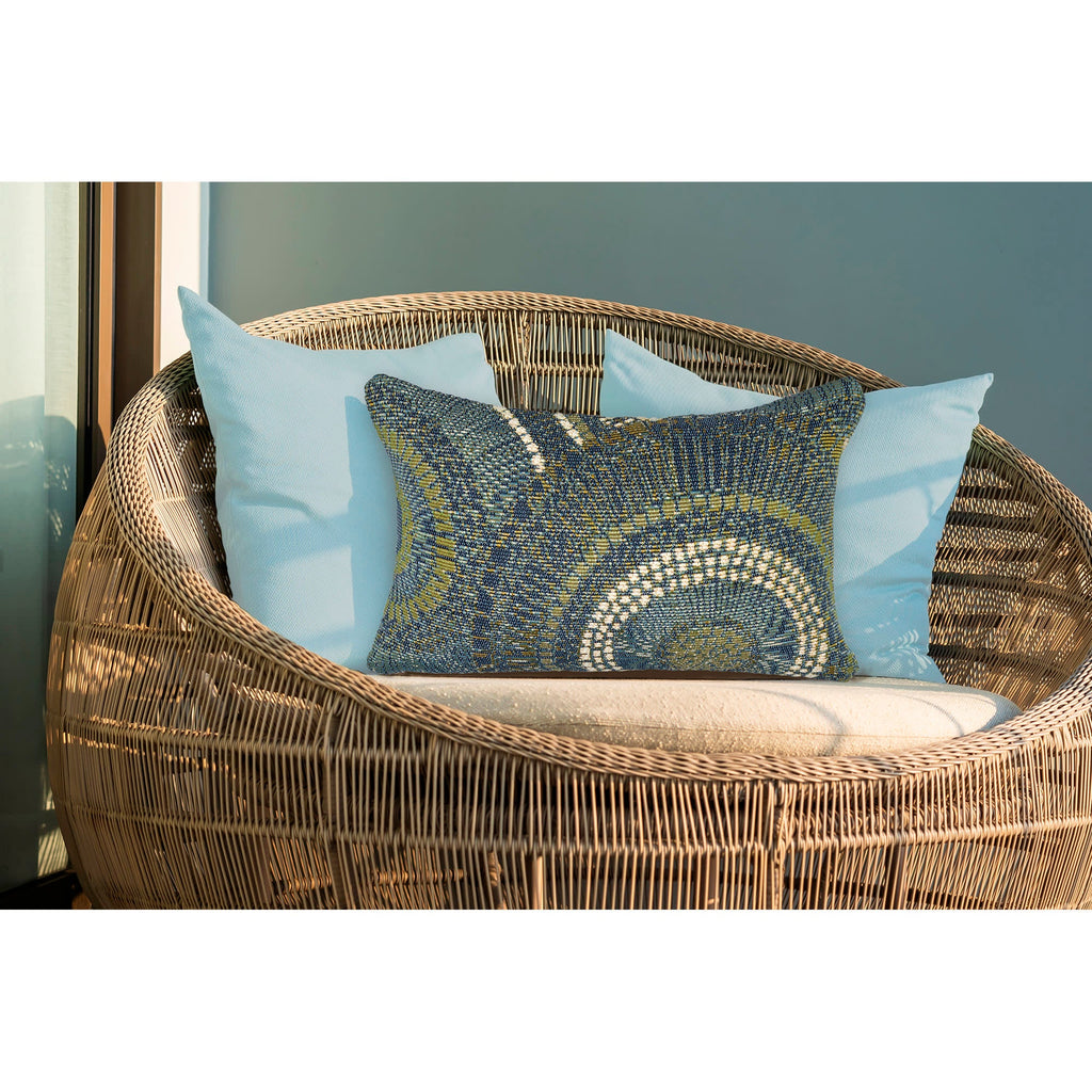 Marina Circles Indoor Outdoor Throw Pillow
