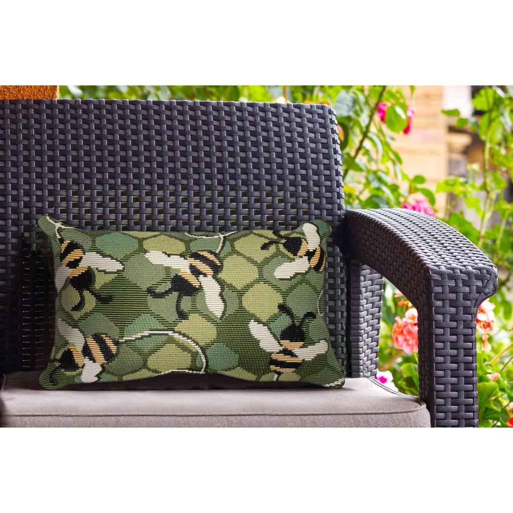 Marina Bee Free Indoor Outdoor Throw Pillow