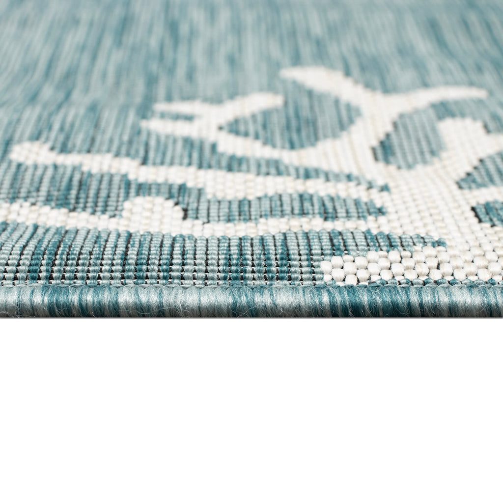 Carmel Coral Border Indoor Outdoor Area Rug