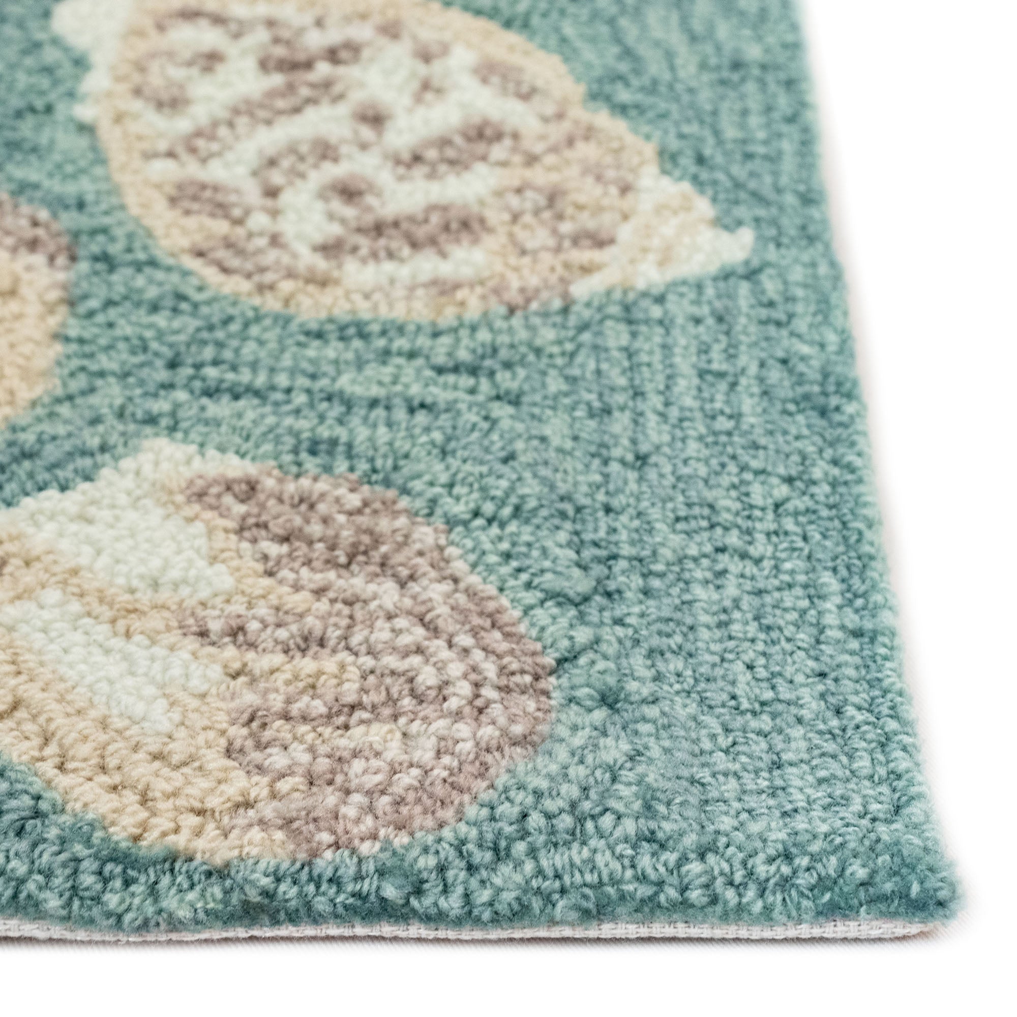 Capri Seashell Border Indoor Outdoor Area Rug