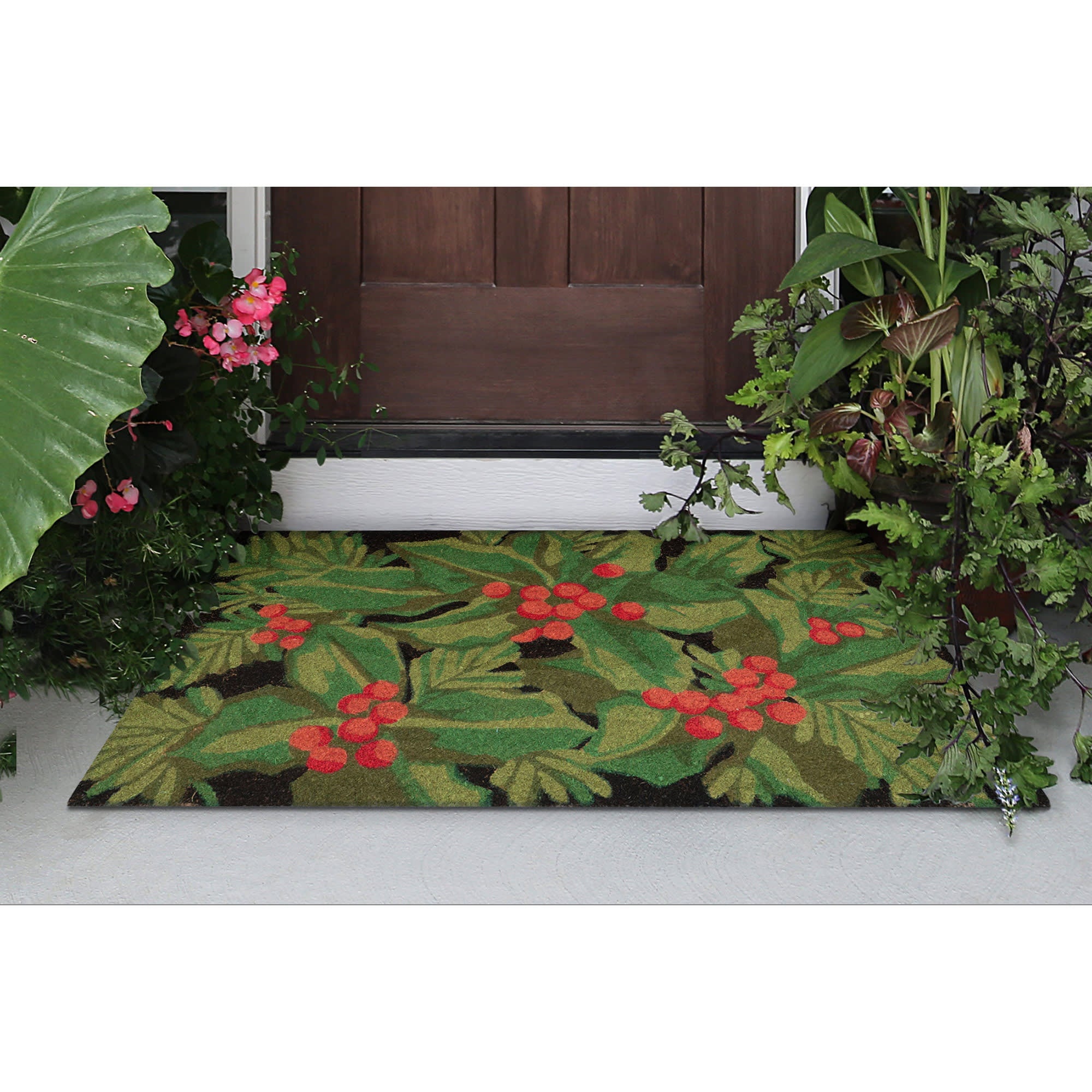 Natura Hollyberries Coir Doormat with Non-Slip Backing