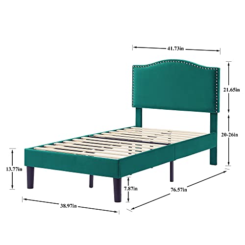 Pink Twin Upholstered Bed Frame Q974731